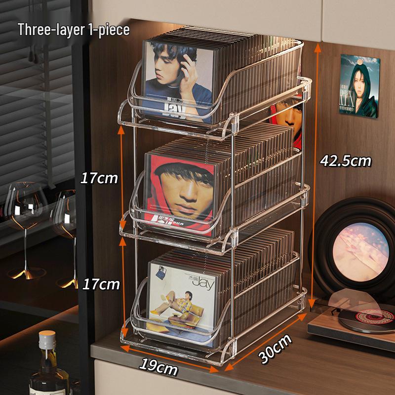 Κουτί Αποθήκευσης CD, Δίσκων Βινυλίου και Κασетών για Γραφείο - Βάση Έκθεσης Άλμπουμ