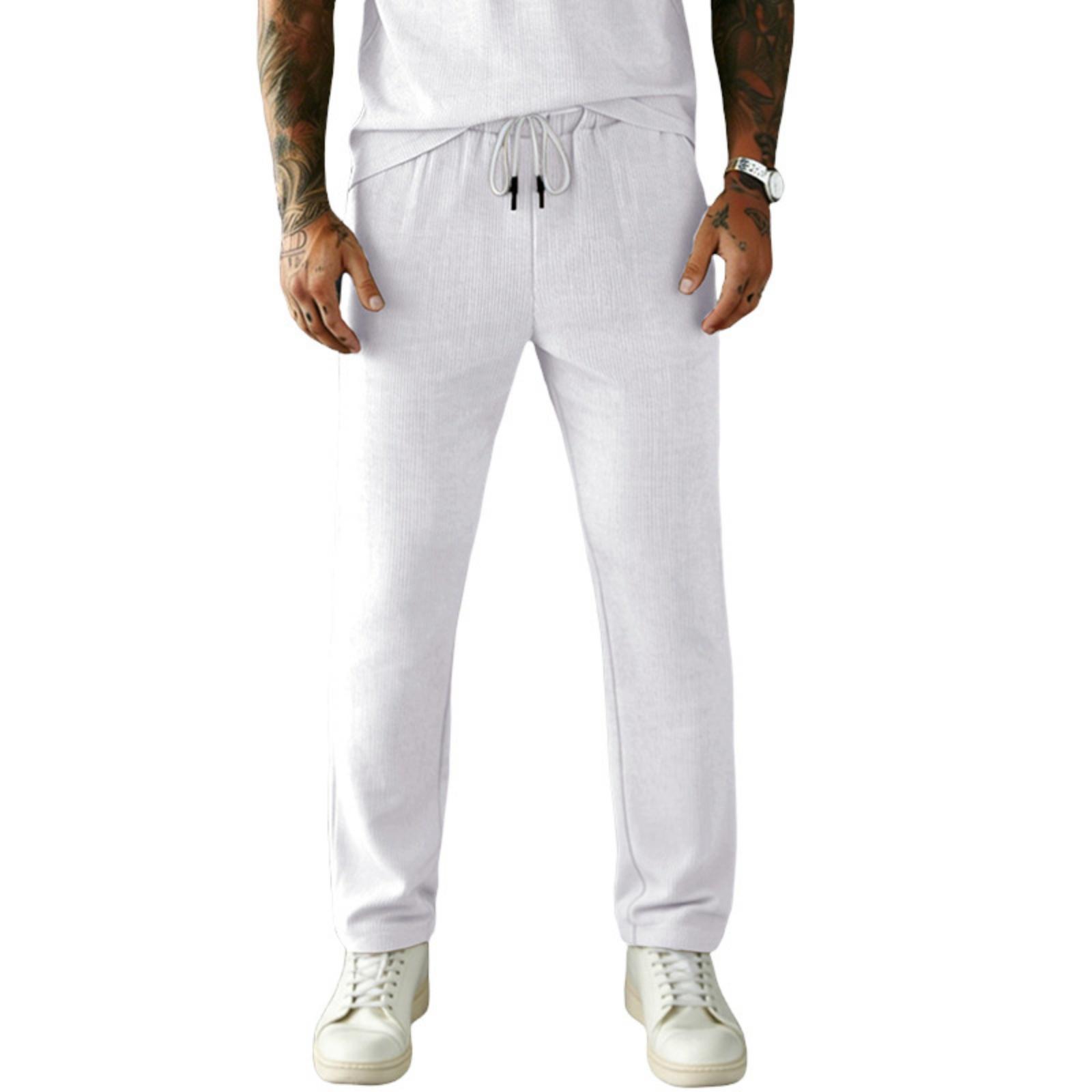 Мужские повседневные вельветовые брюки - Модные мужские узкие прямые брюки XL белый