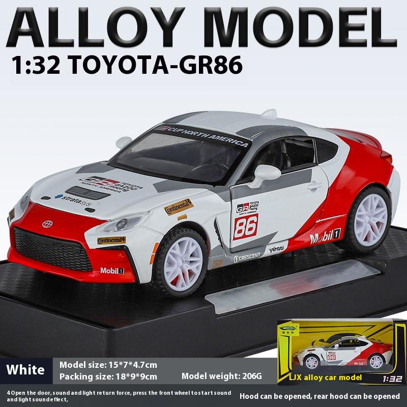 JDM 1:32 GR86 Rally Car Alloy Metal Diecast Model Car Sound & Light Classic Sentimental Collection Gift For Boyfriend Boy