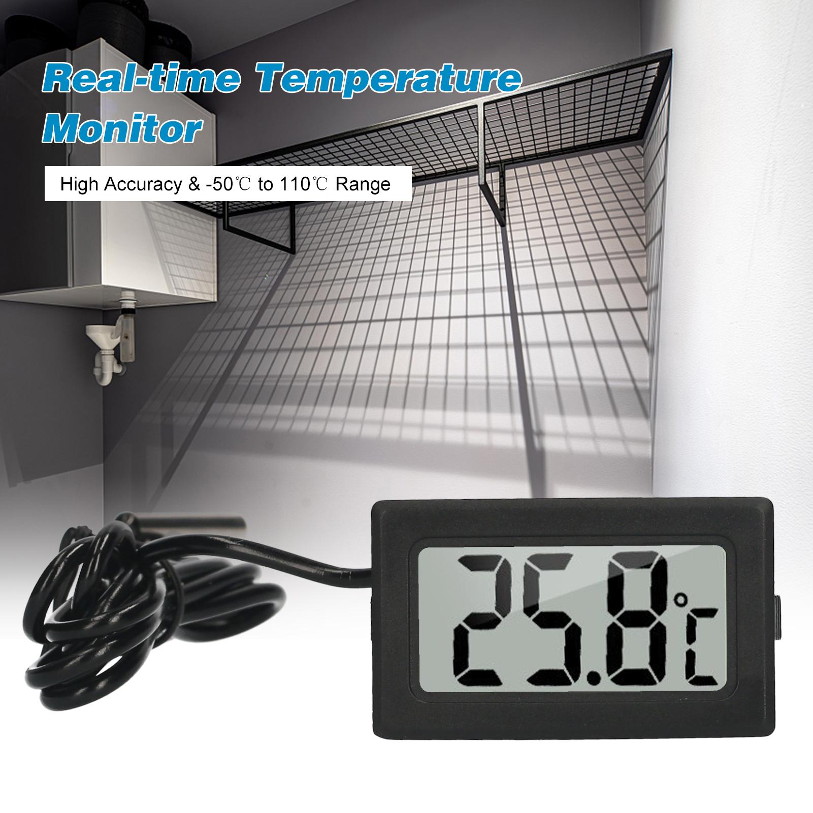 

Цифровий акваріумний термометр LCD для риб, вимірювач температури з водонепроникним зондом -50~110 для холодильника, риб, морських рептилій, інкубатора