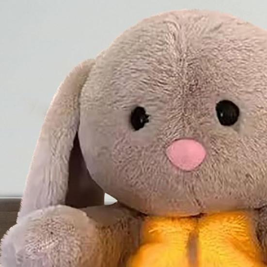 Bebek Nefes Alan Tavşan Peluş Oyuncak Sakinleştirici Müzikli Hafif Müzikli Tavşan Peluş Doldurulmuş Hayvan Sakinleştirici Bebek Emzik Yenidoğan Bebek Erkek Kız Hediye