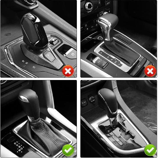 Car Gear Shift Knob With 4 Adaptive Parts,Leather 5 Speed Shift Knobs For Replacement Broken Shifter Knobs,Universal Non-Slip Manual Shift Knob Car