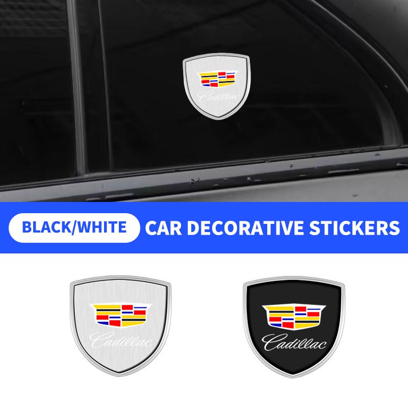 1/2pcs 3D Metal Car Styling Shield Emblem Badge Stickers for Cadillac SRX Escalade CTS BLS ATS DTS XTS SLS XLR V Deville CT5
