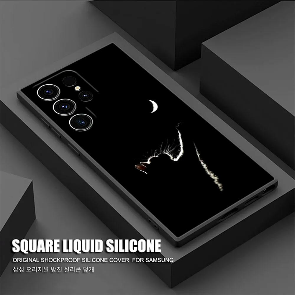 Funny Cute Cat Line Art S26Ultra Case For Samsung Galaxy S26 S25 S24 S23 S20 S21 FE S22 Ultra S25 Plus 5G Cases Soft Phone Cover