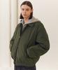 Costume O’Clock Curved Two-Way Bomber Padded Jumper Khaki Coosjp045Khaki