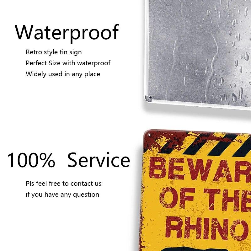 Plakette Vintage Metall Vorsicht Tier Metall Blechschild Tiere Warnung Vintage Blechschild Metallplatte für Wand Pub Bar Club Wanddekoration