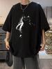Anime Pokémon 30th Anniversary Peripherals Gengar Manga Graphic Print T-shirt Summer New Tee Men Women Oversized Top Crewneck Cotton Summer New Tee
