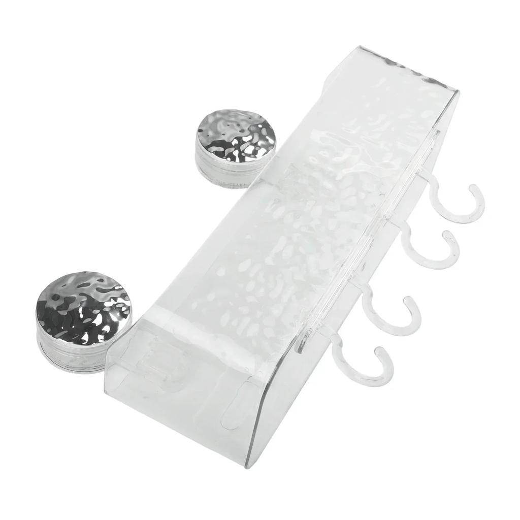 Bathroom Organizer Light Luxury Pattern Large Capacity Basket Quick Installation Suction Cup For Bathroom Supplies
