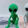 3D Printed Alien Statue, Sci-Fi UFO Alien Sculpture, Funny Sitting Alien Figurine, Creative Ornament for Home Office Desktop Shelf Workstation