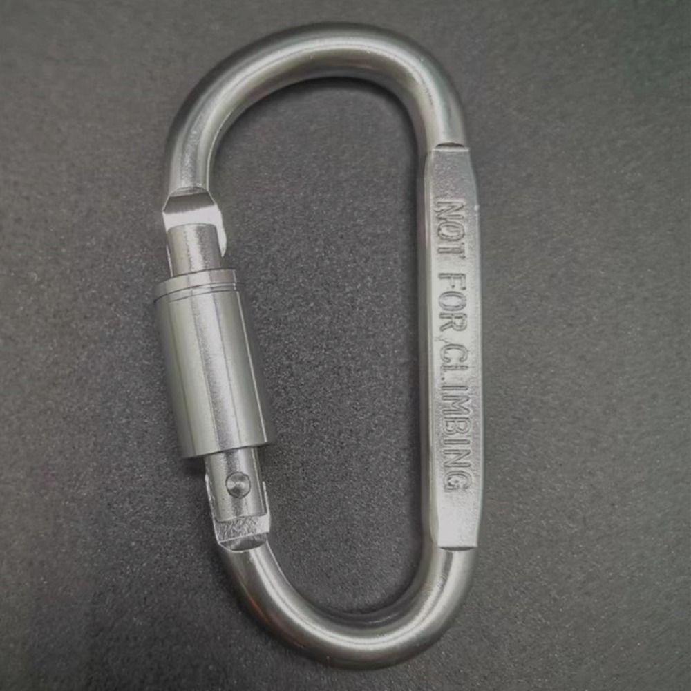 Multi Colors Safety Buckle with Lock D-shape Carabiner New Sports Keychain  Outdoor Tool