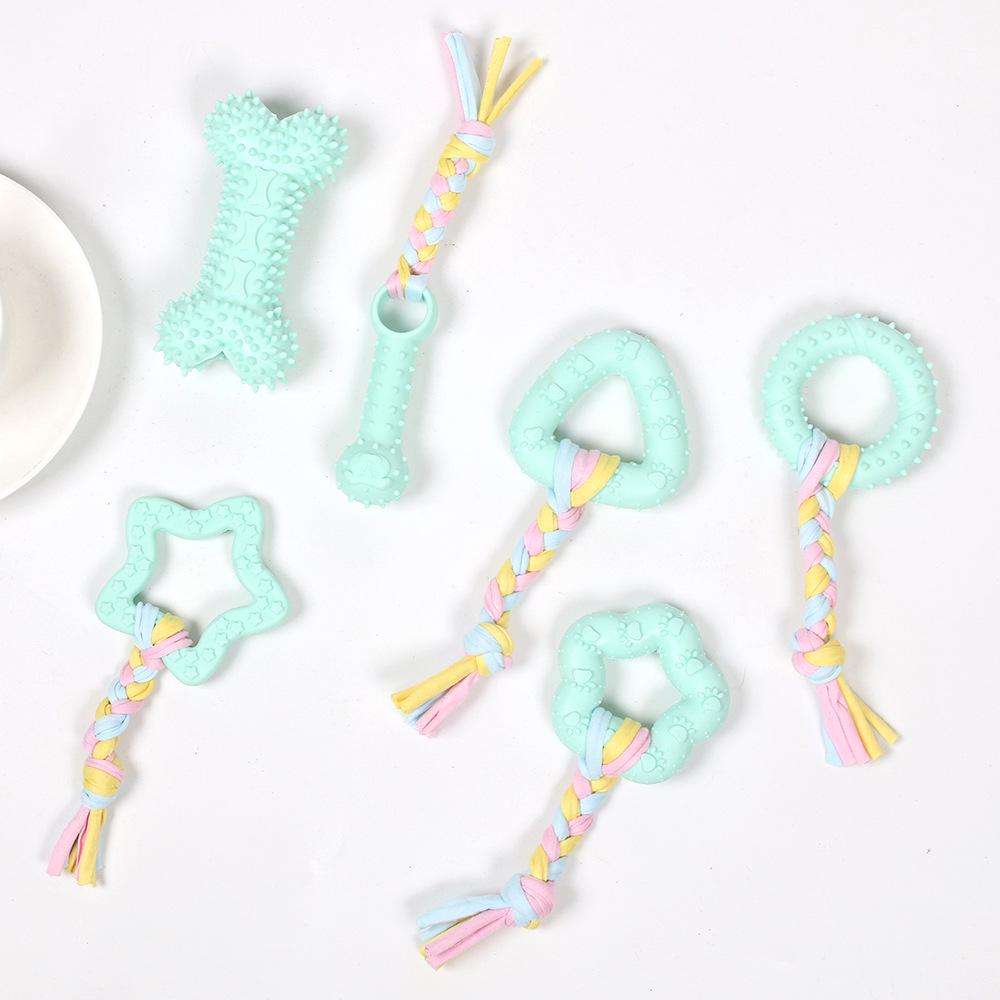 Cross-Border Pet Chew & Teaser Toy for Dogs & Cats – Teething, Training, Amusement: Small Dog Cloth Rope Knot.