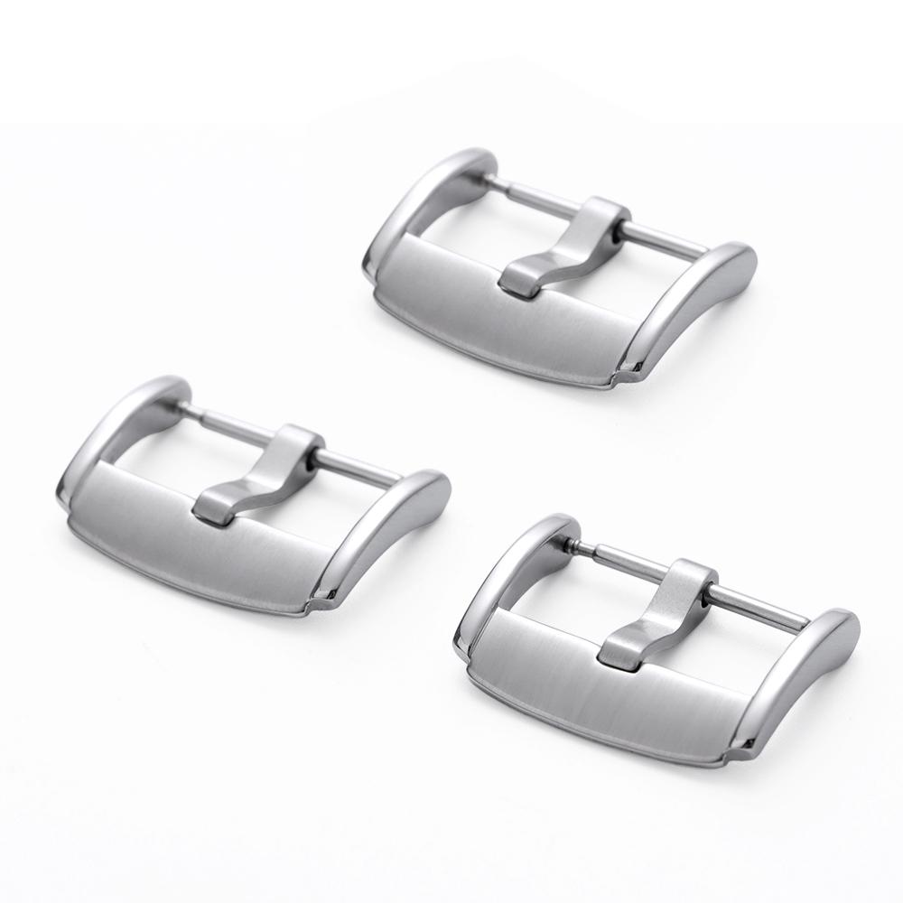 1/2/3pcs Stainless Steel Watchband Buckle Women Men Silver Solid Metal Watch Band Clasp Strap Accessories 20mm for Strap Correas