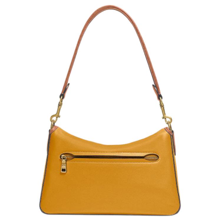 Coach Tabby 26 Color Block Classic Buckle Closure Leather Shoulder Bag Women Shoulder Bag Gold Brown C5261-B4SZ9