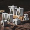 Creative Ceramic Oil Bottles Spice Jar Salt and Pepper Shakers Home Kitchen Spice Tools Seasoning Jars Box Kitchen Accessories