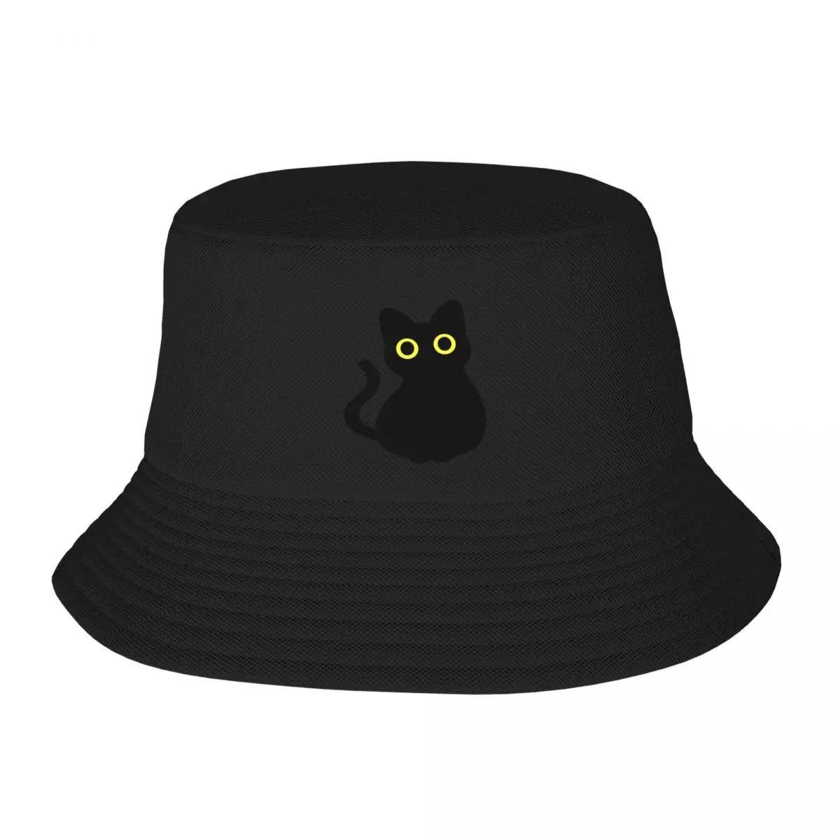 New Cute With Big Yellow Eyes Bucket Hat Wild Ball Hat Luxury Unisex Hat Unisexs Caps Womens