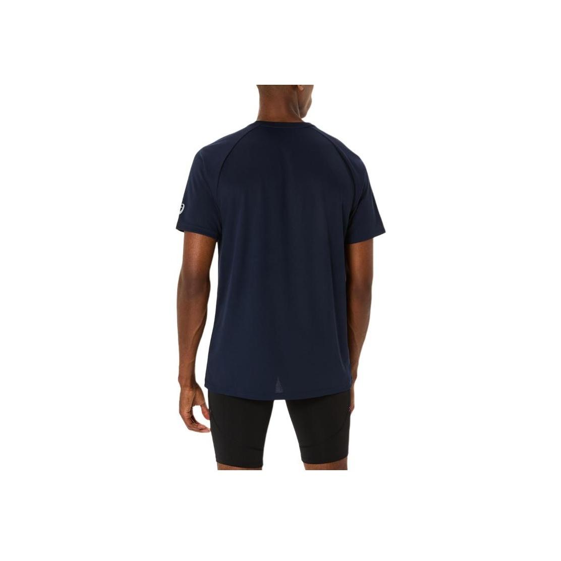 

Asics Letter Print Pattern Round Neck Short Sleeve T-Shirt Men Tops Midnight-Blue 2091A749-400 XL