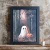 Framed Ghost Picture Ghost Wall Art Decoration Creepy Gothic Picture