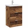 Bathroom Furniture Set Rustic Wood Look 61 X 40 X 84.5 Cm Engineered Wood