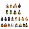 2025 Halloween Advent Calendar for Kids Adults 24 Days Countdown Calendar with Gnome Dolls Collectible Resin Miniature Figures for Holiday Gifts