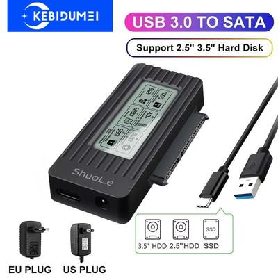 USB 3.0 zu SATA IDE Festplattenadapter-Konverterkabel für 3,5 2,5 Zoll HDD/SSD SATA III Festplattenadapter für PC Laptop