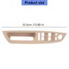 Beige ABS Window Control Switches Trim Panel , Clip On Driver-Position Door Replacement with Handle Opening, Rear Reinforcement Ribs and Integrated
