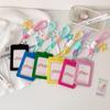 1Pc Ins Black Pu Card Holder Kpop Photo Card Display Pendant Student Id Card Storage Protective Cover Kpop Stationery