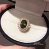 Geometric Oval Zircon Open Ring For Women Elegant Fashion Jewelry
