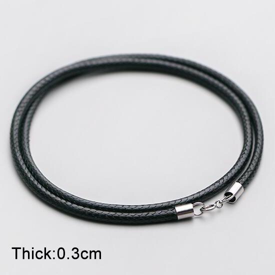 PONYKISS Real  Sterling Silver Black Leather Rope Choker Necklace For Women Classic Fine  Minimalist Bijoux