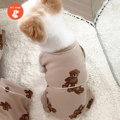 Warm Pet Clothes Cute Print Coat Small Medium Dog Cat Shirt Jacket Teddy French Bulldog Chihuahua Winter Outfit