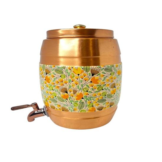 30.48 Cm Pure Copper Dispenser Cooler Water Pot 5 Litres