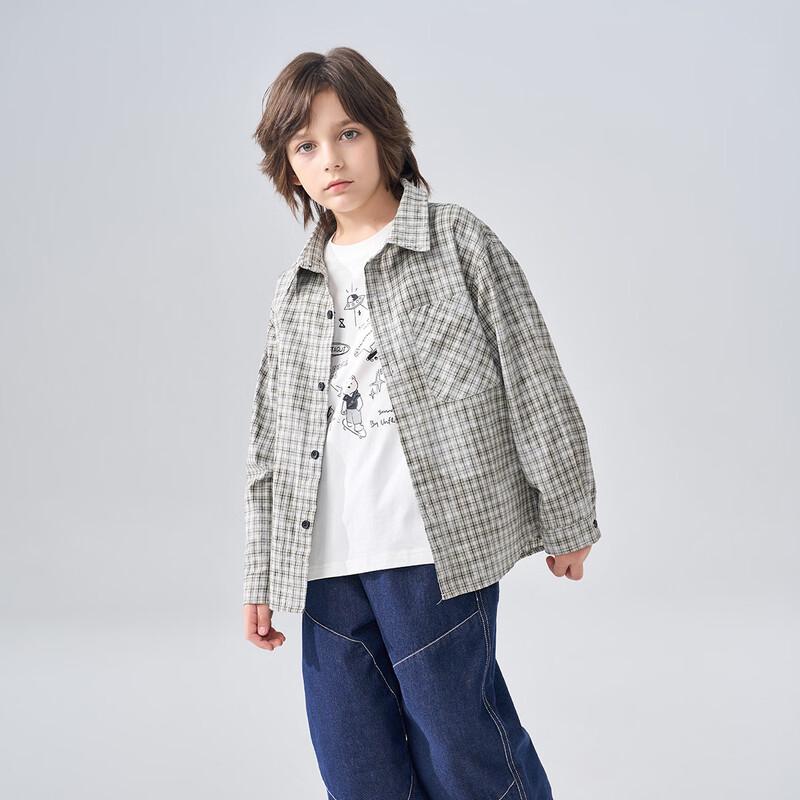 Montagut Kids  Plaid Long-Sleeve Shirt 150