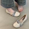 Women's Retro Mary Jane Shoes 2025Spring French Elegant Round Toe Increased Height Single Shoe Girls Fashion Dress Shallow Shoes