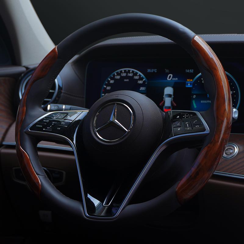 Auto Lenkradbezug Mahagoni Maserung Rutschfest Silikon Lenkrad Booster Bezug Für 38cm 15inch Auto