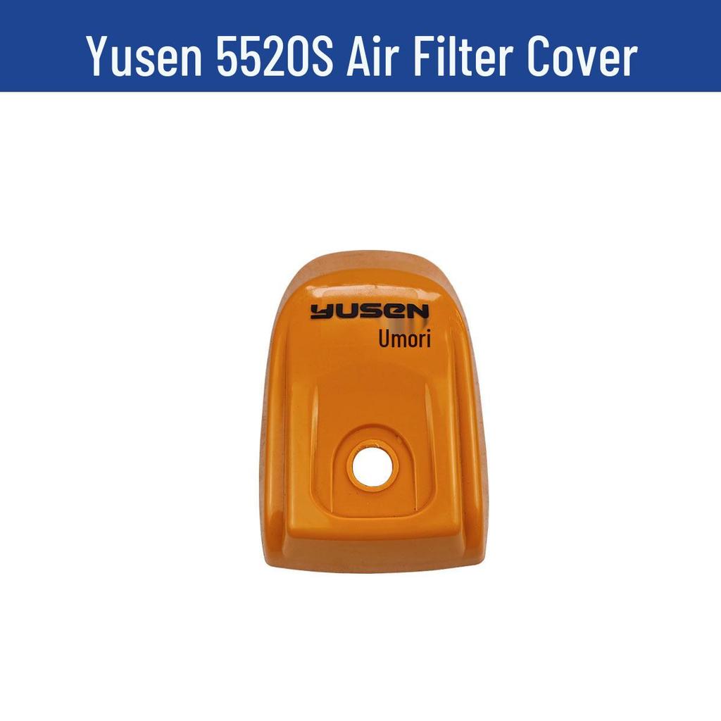Yusen Chainsaw 5520 Parts: Cylinder, Carburetor, Clutch, Drive Disc, Pull Starter, Ignition Coil, Air Filter.