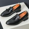British Gentleman New Men's Pointed Tassels Slip On Shoes Male Designer Formal Wedding Prom Dress Homecoming Footwear
