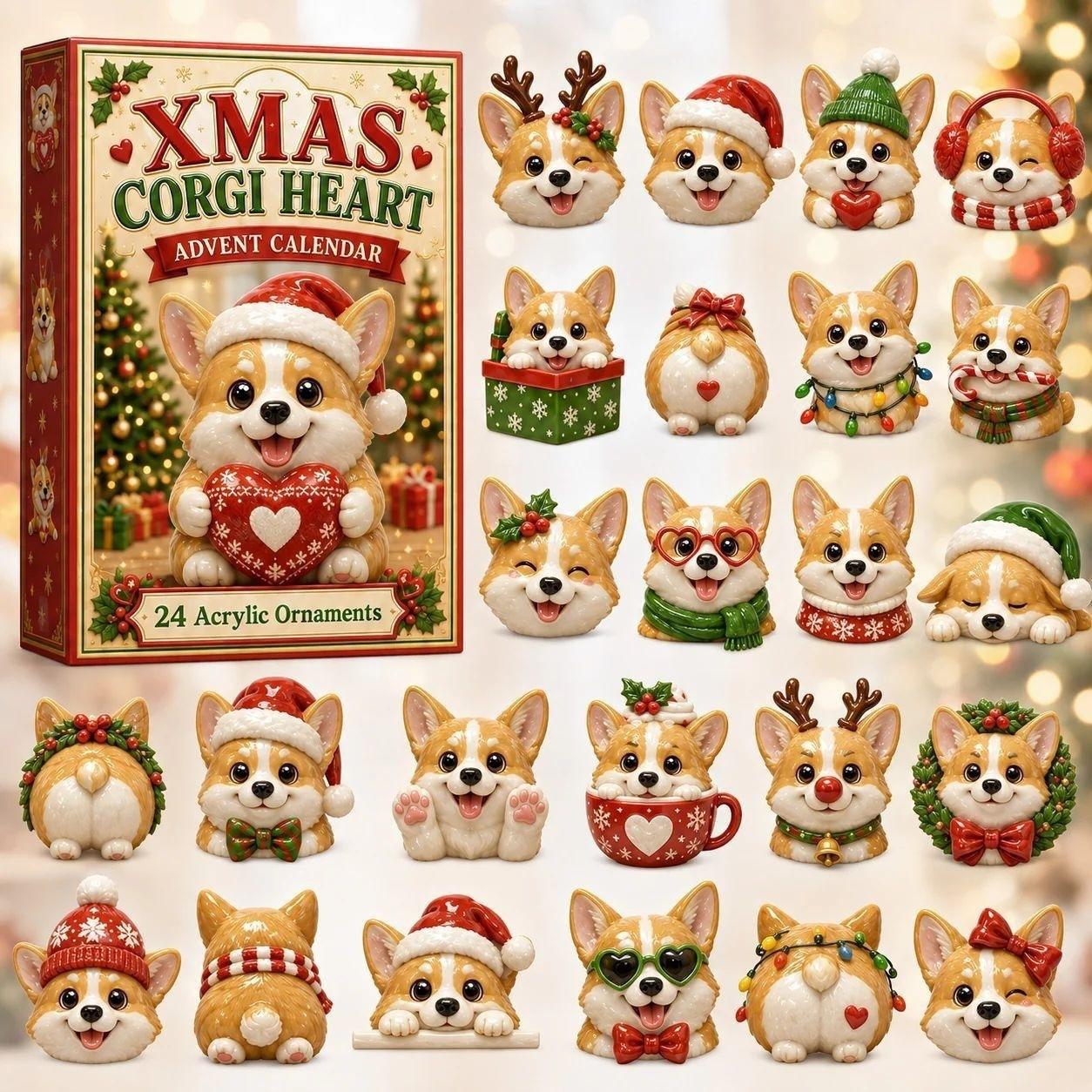 Tier-Weihnachts-Adventskalender 2026 Blind Haustierspielzeug Mini-Figuren-Sammlung, Festliche Weihnachtsdekoration 5