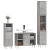 VidaXL Ensemble de meubles de salle de bain 3 pcs gris béton 3190303