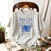 Women Book Club Better Than Therapy Floral Open Book Butterfly Graphic TShirt Book Lover Tee Bookish Cottagecore Casual Tops