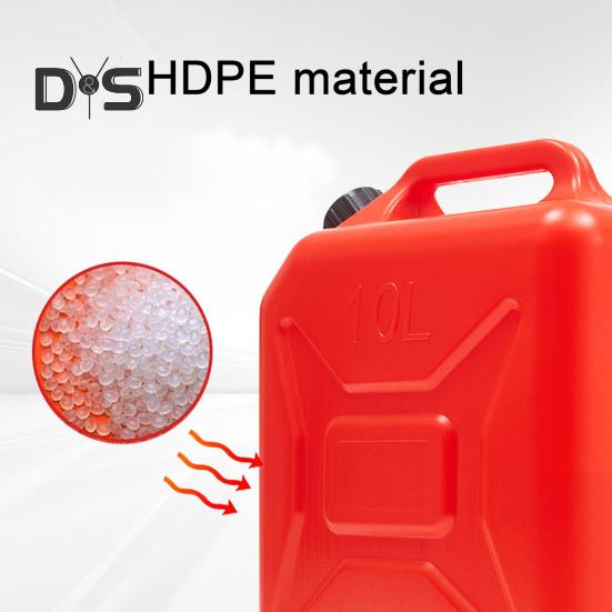 5L/10L Fuel Tank Plastic Transfer Tank with Spout And Handle Portable Fuel Storage Container for Cars Motorcycle Truck