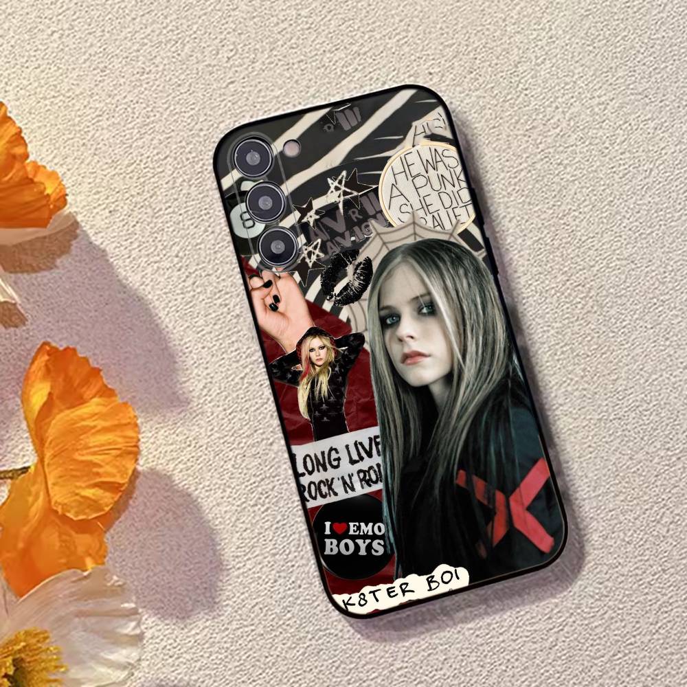 Singer Avril L-Lavigne Phone Case For Samsung Galaxy A73,A72,A71,A70,A53,A52,A51,Soft Silicone Black Cover