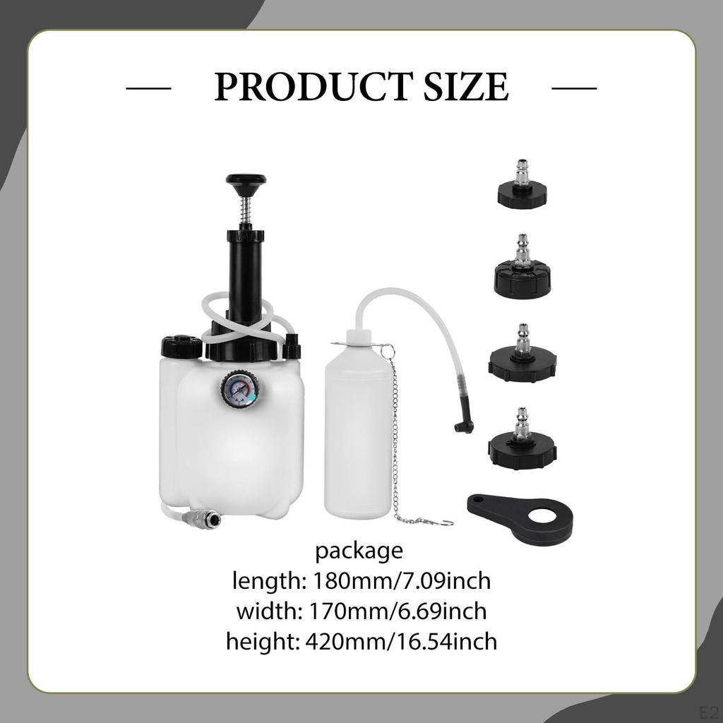 3 L Manual Brake Oil Bleeder Cylinder Adapter Long Hose Clutch Bleeding System Pressure