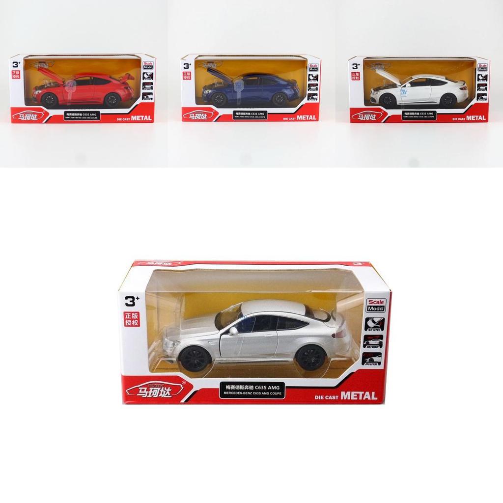 Mercedes-Benz C63 S AMG Modellauto mit Sound, Licht und Trägheitskontrolle für Sammler