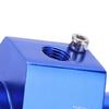 Universal Water Temp Joint Pipe, Aluminum Water Temp Temperature Joint Pipe Sensor Gauge Radiator Hose Adapter with Clamps, Blue 26mm