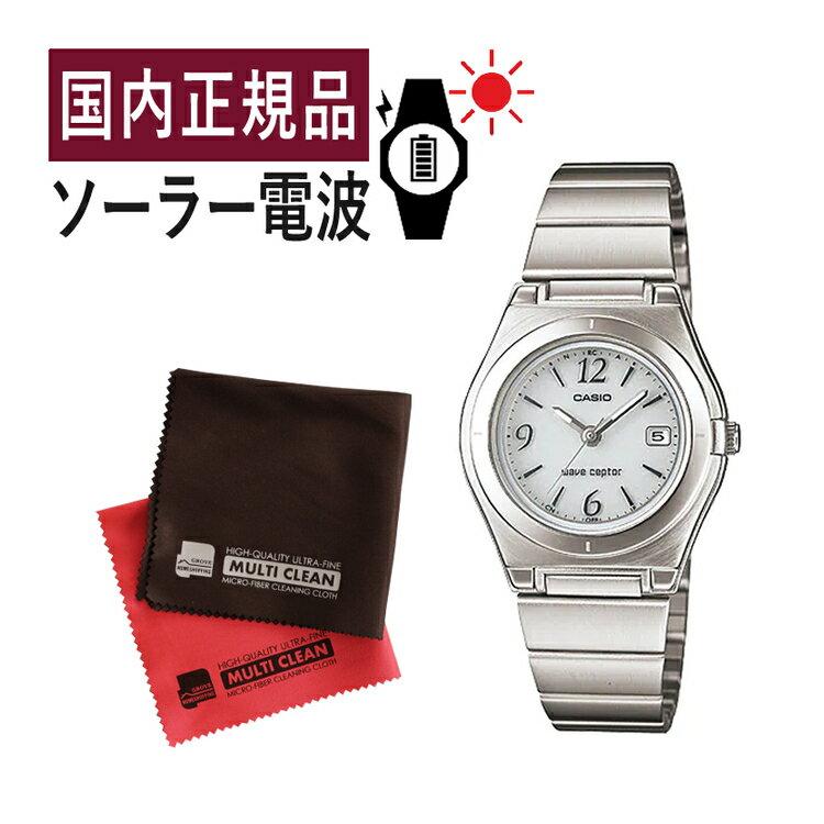 Self-adjustable band cross set domestic genuine product CASIO wave ceptor solar radio clock LWQ-10DJ-7A1JF (LWQ10DJ7A1JF) ladies wristwatch silver