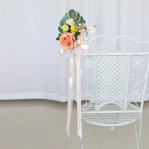 Artificial Flower Wedding Chair Decorations, Aisle and Pew Garlands for Rustic Wedding Ceremonies, Parties, and Home Decor