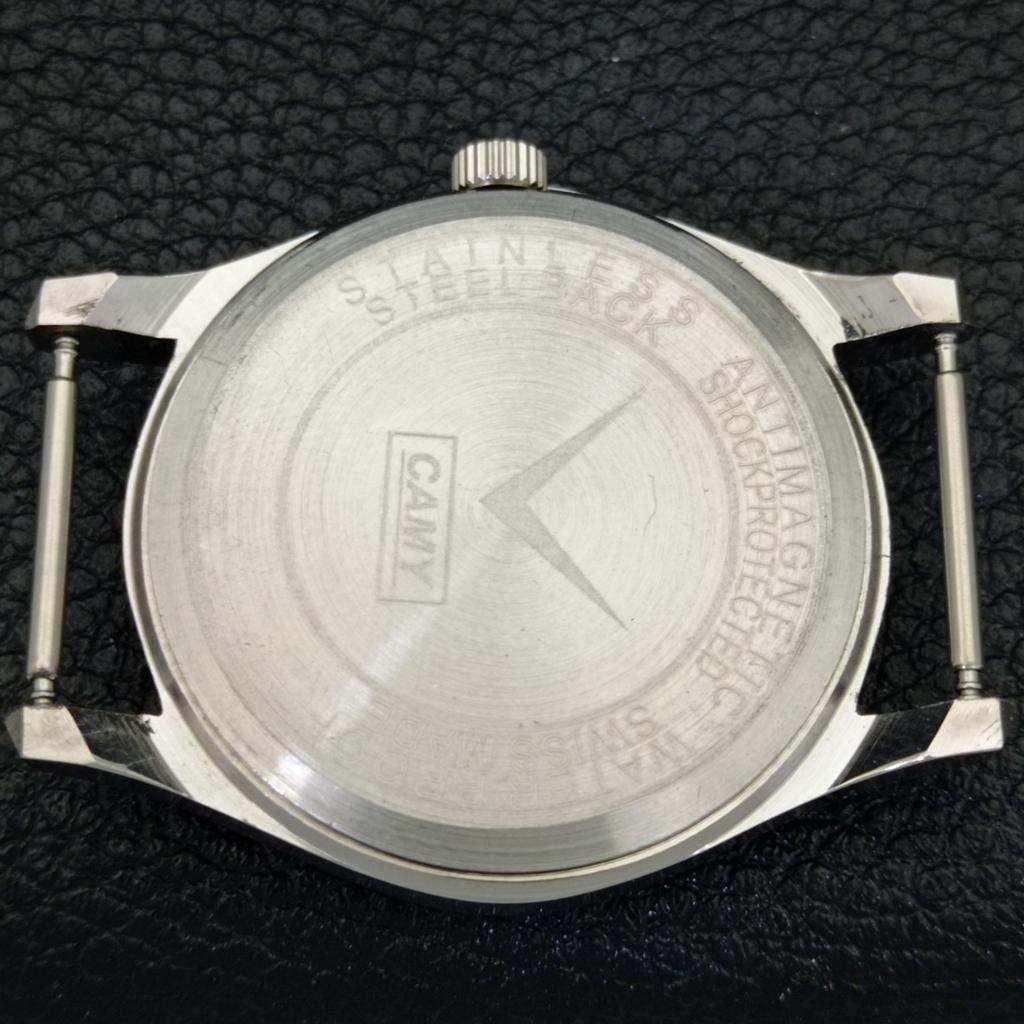 HAND-WINDING VINTAGE CAMY SWISS MENS REFURBISHED GREEN DIAL WATCH A500007-2 R151a-a500007