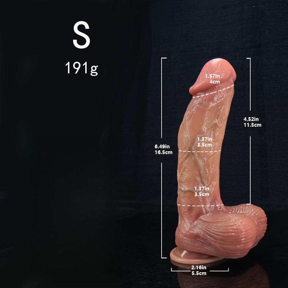 Ultra Realistic 12.2” Silicone Dildo with Strong Suction Cup, Curved Beginner Penis Toy for G-Spot & Anal Play, Hands-Free Adult Sex Toy