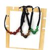 Hand-Woven Natural Crystal Bead Bracelet, Stone Beaded Bracelet, Green Dongling Agate Amethyst Bracelet B85.