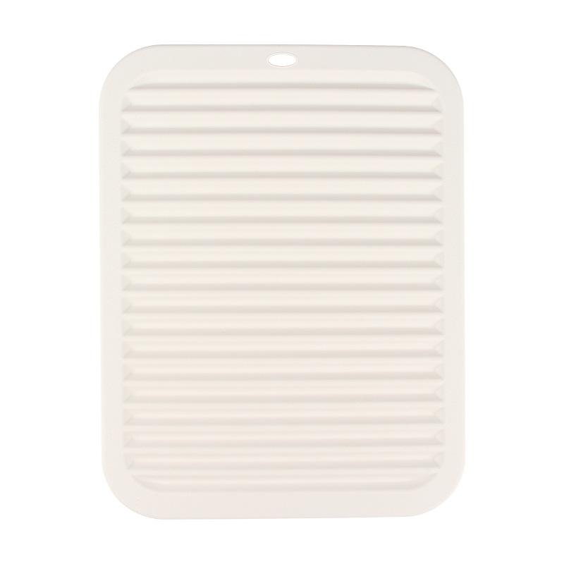 

In Stock Cross-Border Silicone Draining Mat Heat Insulation Placemat Anti-Scald Mat Rectangular Pot Mat Rack Draining Tool бежевий