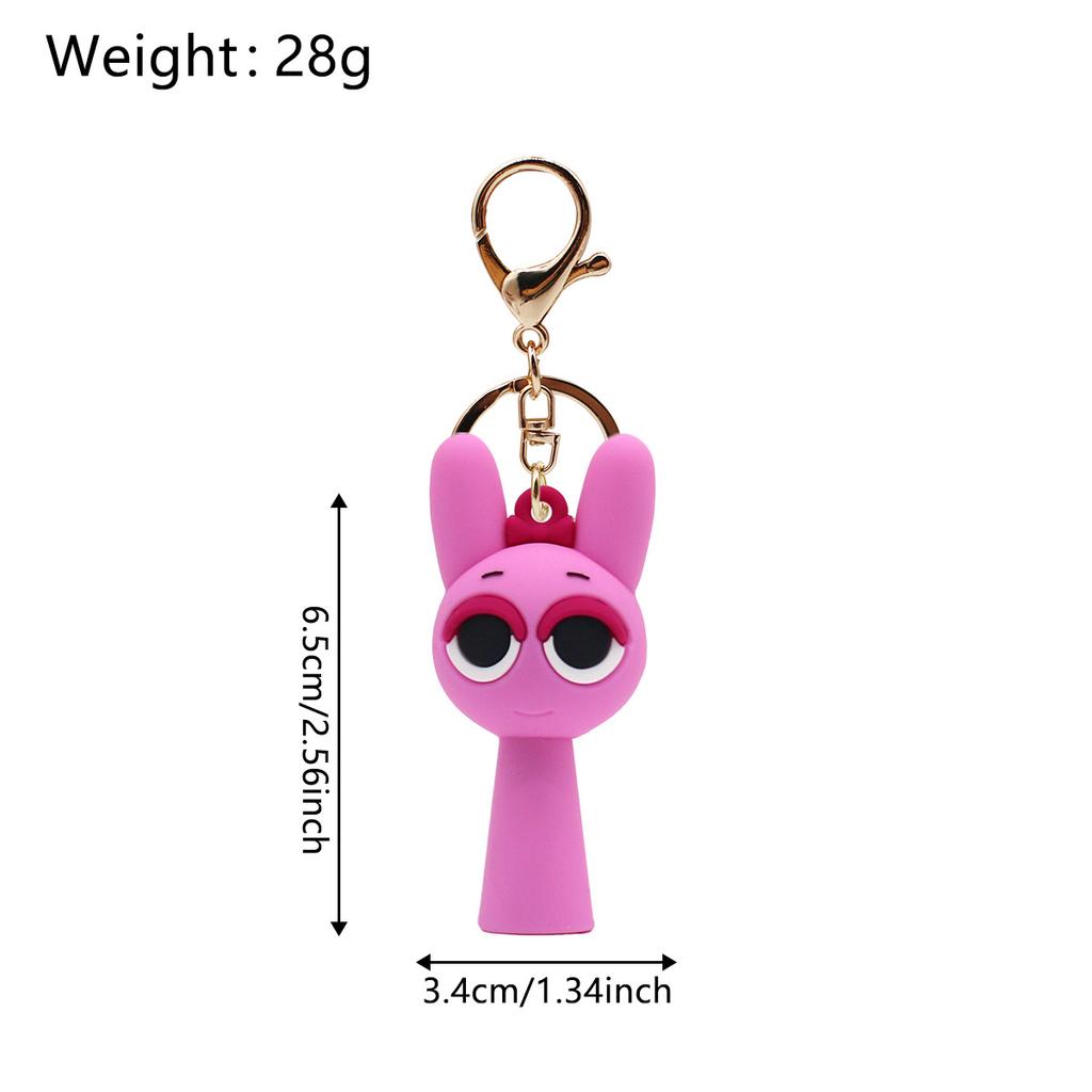 Cartoon Sprunki Keychain Cute Sprunki Oren Raddy Gray Brud Vineria For Men Women Car Bag Pendant Keyring Jewelry Fans Gifts